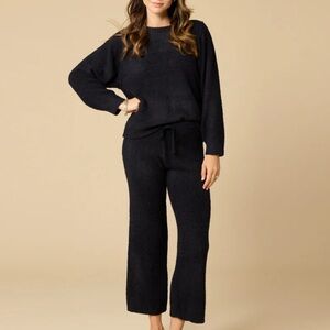 NEW Softies Solid Marshmallow Reverse Seam Crew Neck Lounge Set size: L